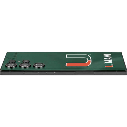 University of Miami Green Jersey Galaxy Skins