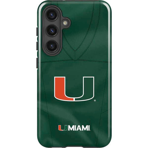 University of Miami Green Jersey Galaxy S24 Impact Case