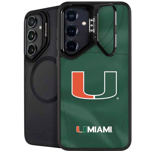 University of Miami Green Jersey Galaxy S25 Plus Kickstand Case