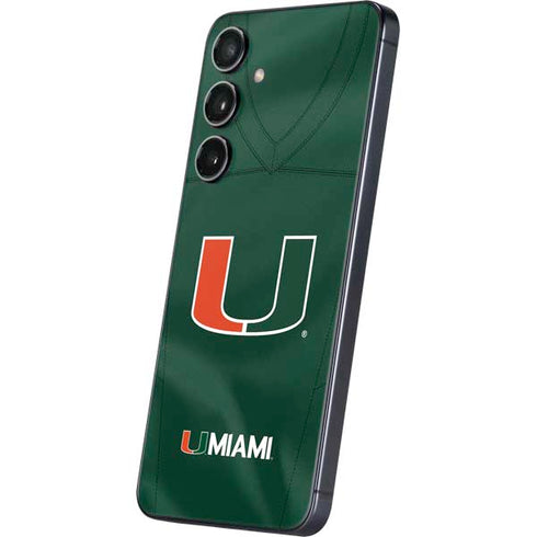 University of Miami Green Jersey Galaxy S25 Plus Skin