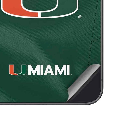 University of Miami Green Jersey Galaxy S24 Plus Skin