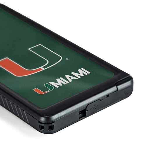 University of Miami Green Jersey Galaxy S24 Ultra Waterproof Case