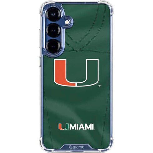 University of Miami Green Jersey Galaxy S25 Plus Clear Case