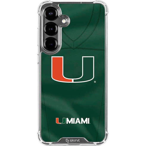 University of Miami Green Jersey Galaxy S26 Clear Case