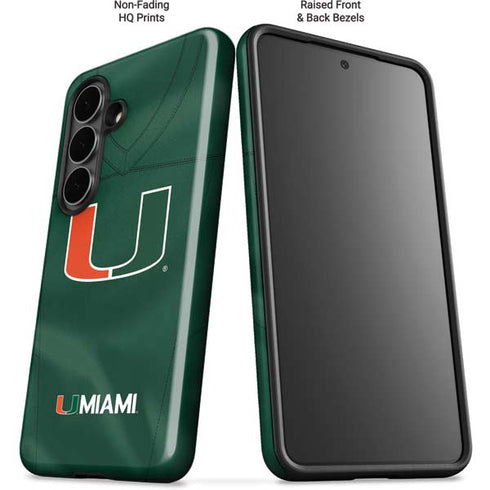 University of Miami Green Jersey Galaxy S26 Impact Case