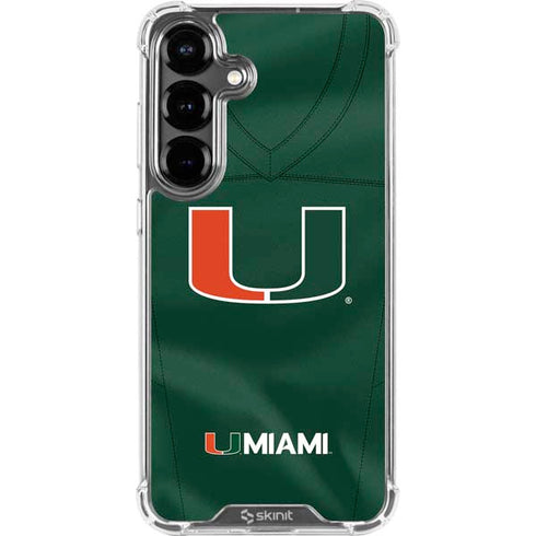 University of Miami Green Jersey Galaxy S26 Plus Clear Case