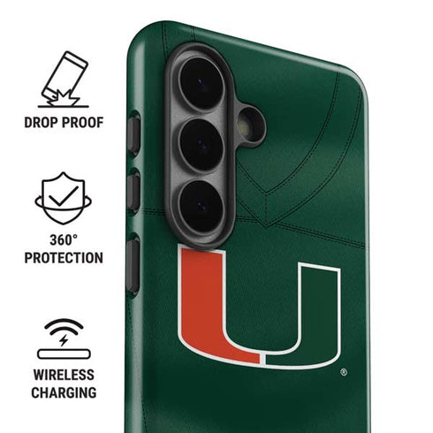 University of Miami Green Jersey Galaxy S26 Plus Impact Case