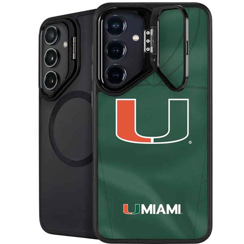 University of Miami Green Jersey Galaxy S26 Plus Kickstand Case
