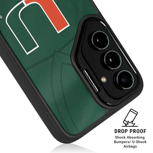 University of Miami Green Jersey Galaxy S26 Plus Kickstand Case
