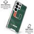 University of Miami Green Jersey Galaxy S26 Ultra Clear Case