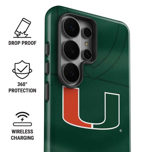 University of Miami Green Jersey Galaxy S26 Ultra Impact Case