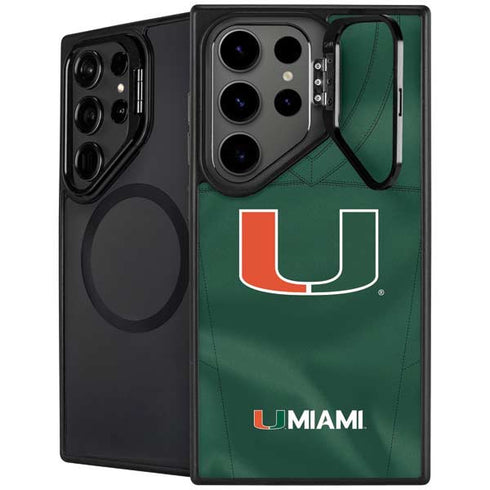 University of Miami Green Jersey Galaxy S26 Ultra Kickstand Case