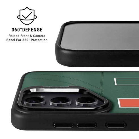 University of Miami Green Jersey Galaxy S26 Ultra Kickstand Case
