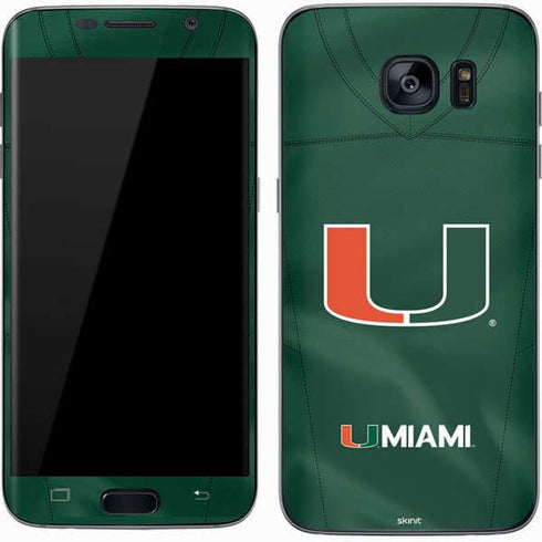 University of Miami Green Jersey Galaxy S7 Skin