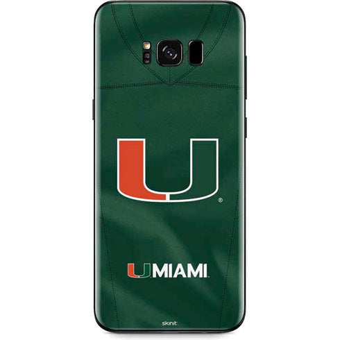 University of Miami Green Jersey Galaxy S8 Plus Skin