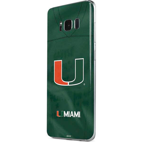 University of Miami Green Jersey Galaxy S8 Plus Skin