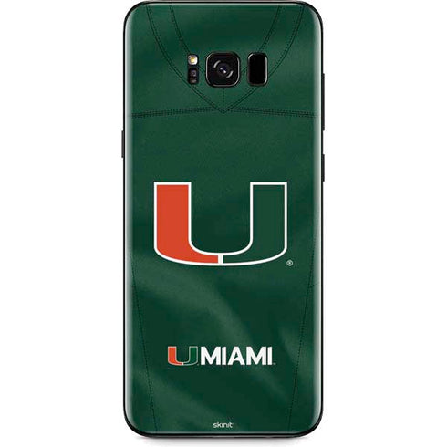 University of Miami Green Jersey Galaxy S8 Skin