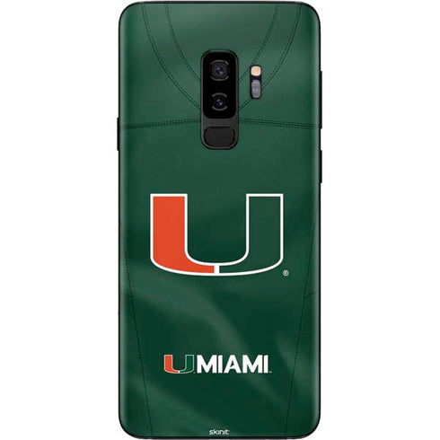 University of Miami Green Jersey Galaxy S9 Plus Skin