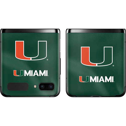 University of Miami Green Jersey Galaxy Z Flip Skin