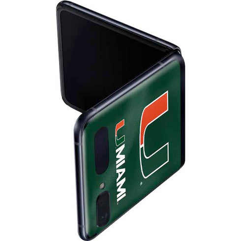 University of Miami Green Jersey Galaxy Z Flip Skin