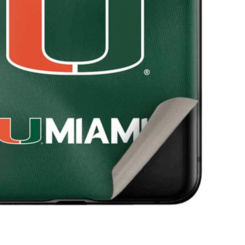 University of Miami Green Jersey Galaxy Z Flip Skin