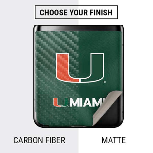 University of Miami Green Jersey Galaxy Z Flip Skin
