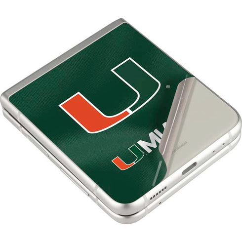 University of Miami Green Jersey Galaxy Z Flip3 5G Skin