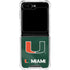 University of Miami Green Jersey Galaxy Z Flip5 5G Clear Case