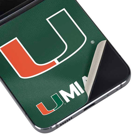 University of Miami Green Jersey Galaxy Z Flip5 5G Skin