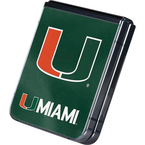 University of Miami Green Jersey Galaxy Z Flip5 5G Skin