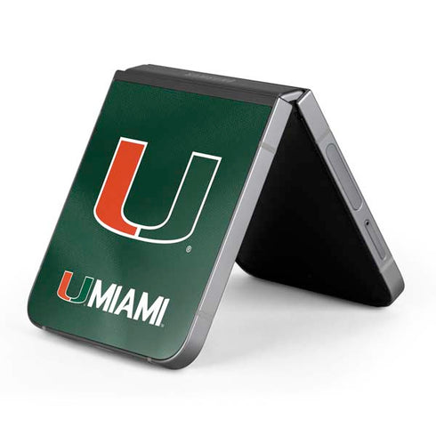 University of Miami Green Jersey Galaxy Z Flip6 Skin