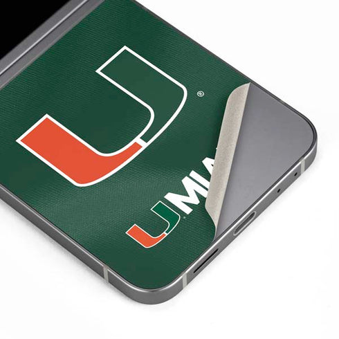 University of Miami Green Jersey Galaxy Z Flip6 Skin