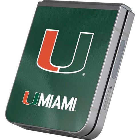 University of Miami Green Jersey Galaxy Z Flip6 Skin