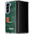 University of Miami Green Jersey Galaxy Z Fold5 5G Clear Case