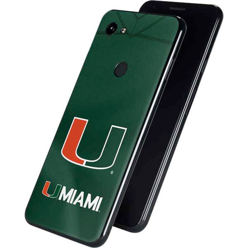 University of Miami Green Jersey Google Pixel 3a Skin