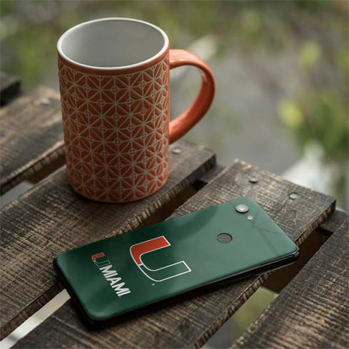 University of Miami Green Jersey Google Pixel 3a Skin