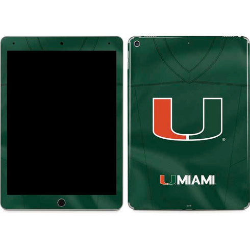 University of Miami Green Jersey iPad Skins