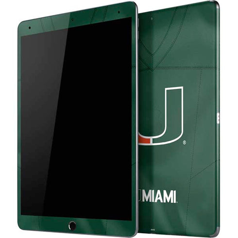 University of Miami Green Jersey iPad Skins