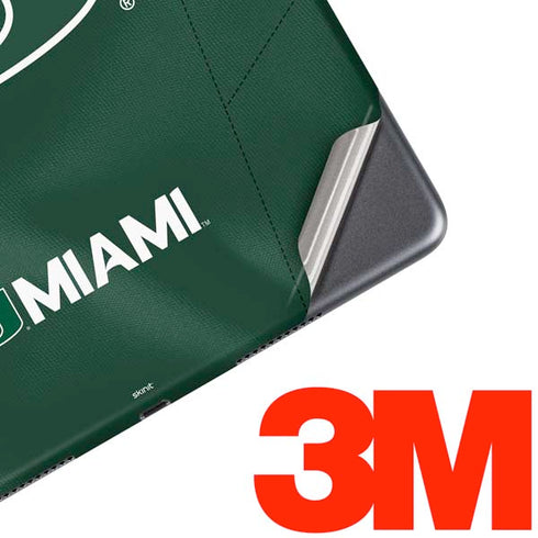 University of Miami Green Jersey iPad Skins