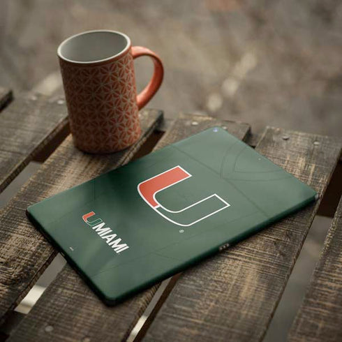 University of Miami Green Jersey iPad Skins