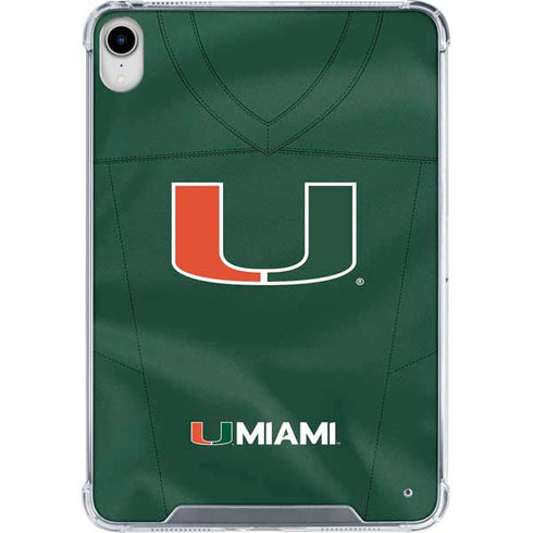 University of Miami Green Jersey iPad 11th Gen (2025) Clear Case