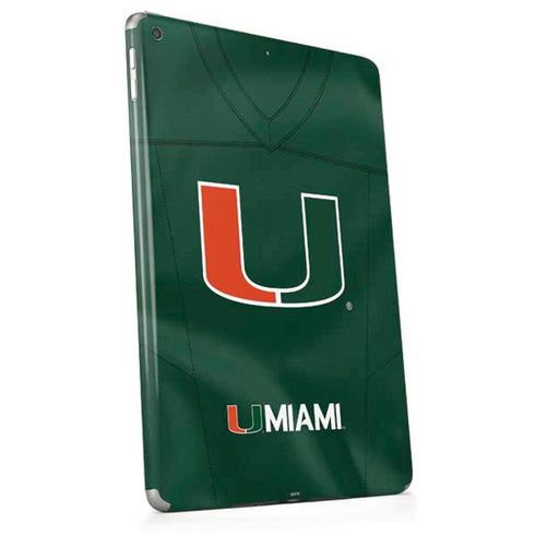 University of Miami Green Jersey Apple iPad Skin