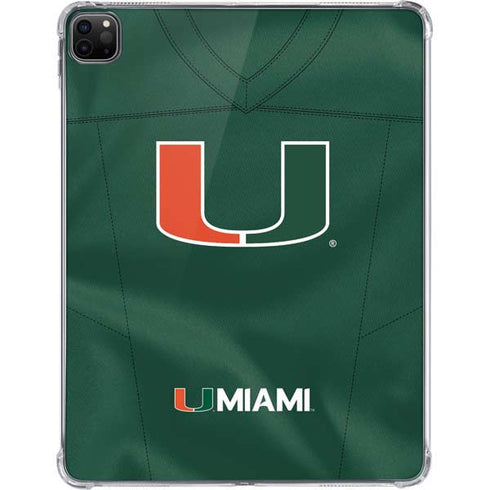 University of Miami Green Jersey iPad Pro 11in (2024) Clear Case