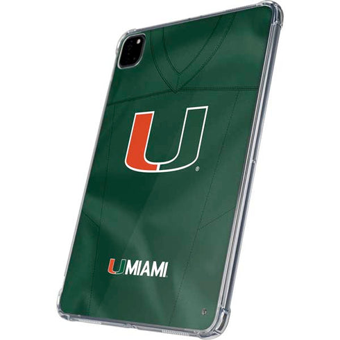 University of Miami Green Jersey iPad Pro 11in (2024) Clear Case
