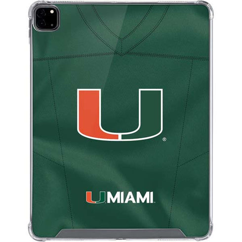 University of Miami Green Jersey iPad Pro 12.9in (2020) Clear Case