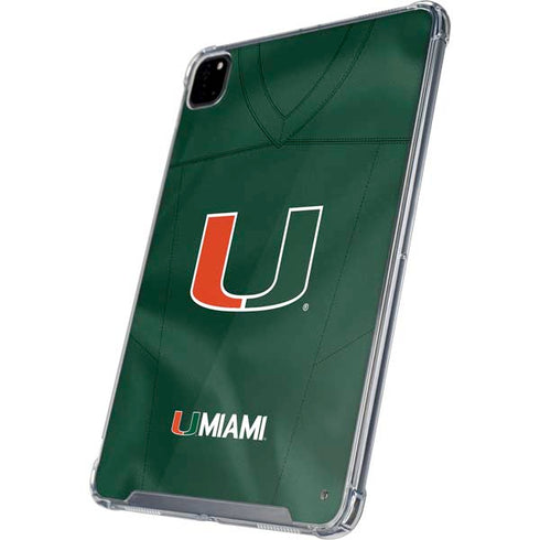 University of Miami Green Jersey iPad Pro 12.9in (2020) Clear Case