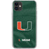 University of Miami Green Jersey iPhone 11 Clear Case