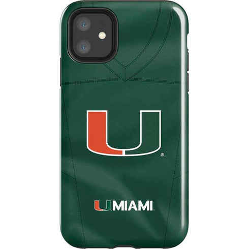 University of Miami Green Jersey iPhone 11 Impact Case