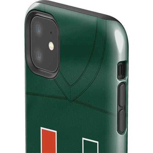 University of Miami Green Jersey iPhone 11 Impact Case