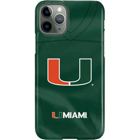 University of Miami Green Jersey iPhone 11 Pro Lite Case